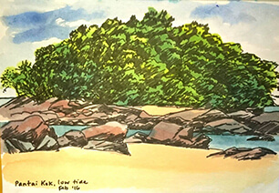 pantai-kok-sketching-pen-and-inks