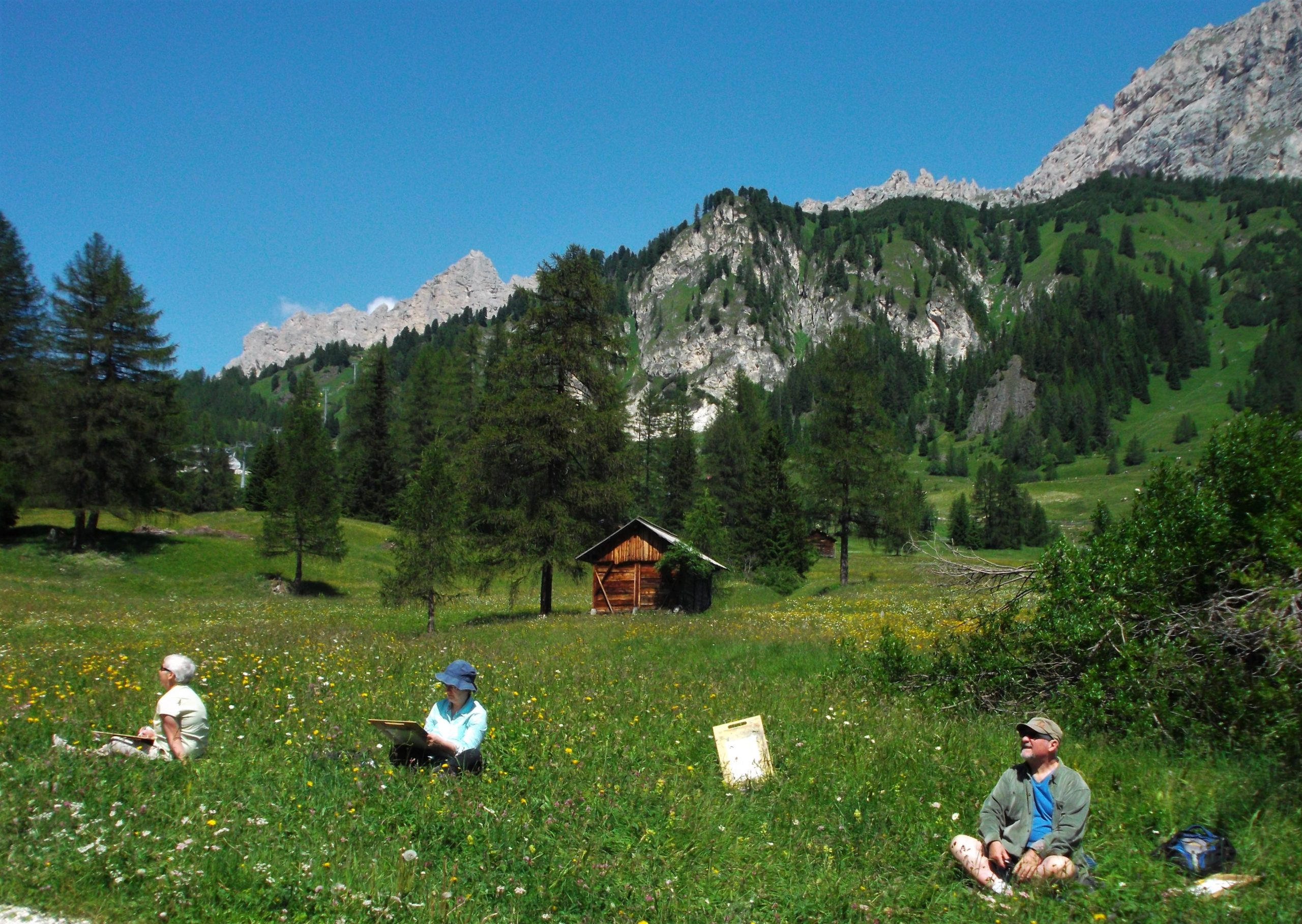 Paintin group in the Dolomites