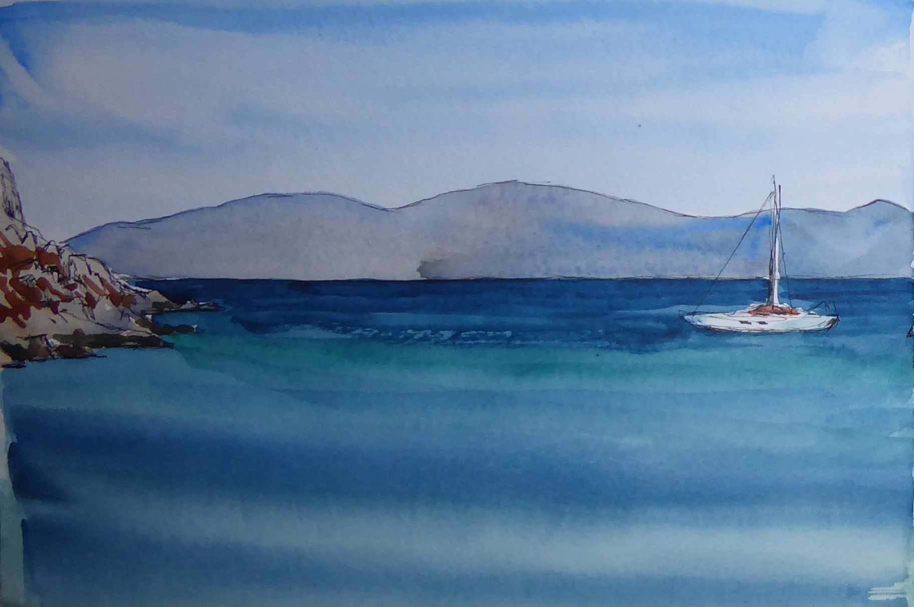 Greece watercolour