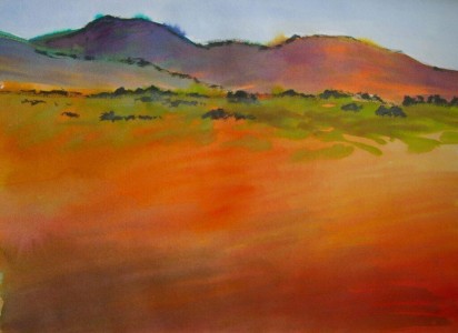 Sketch: Fossil hills, inks