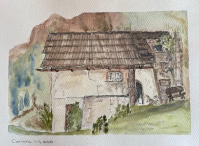 Sketch: Annette's barn, Corvara