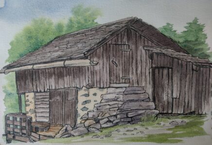 Sketch: Barn, Santa Croce