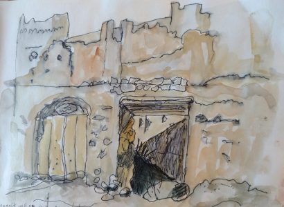 Sketch: Fiona's kasbah door