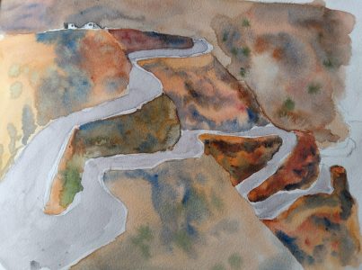 Sketch: Katrina's road, Dades Valley