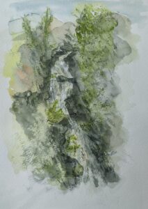 Sketch: Kirkaig falls, Ruth