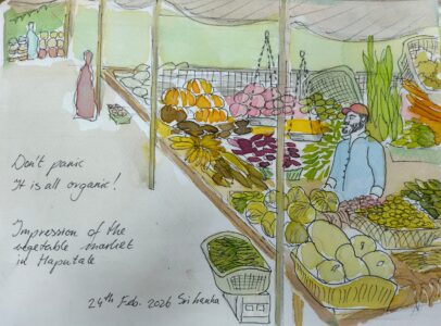 Sketch: Market scene, Isabella