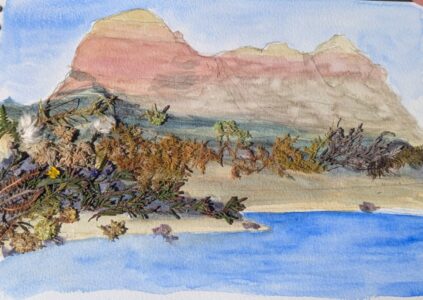 Sketch: Suilven textural exercise, Joanna