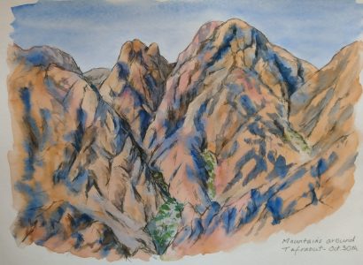 Sketch: Tafraoute mountains
