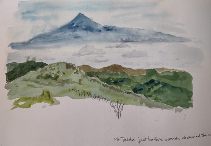 Sketch: Teide from Centro Visitantes (Liz)