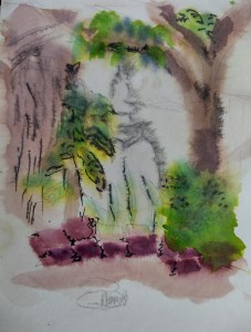 Sketch: Temple island stupa, Alison