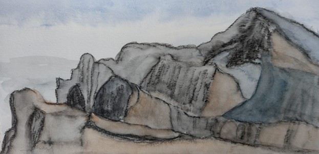 Sketch: Volcanic landscape (Millie)