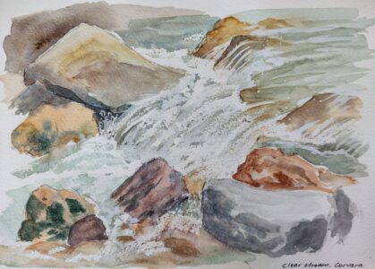 Sketch: White water Corvara