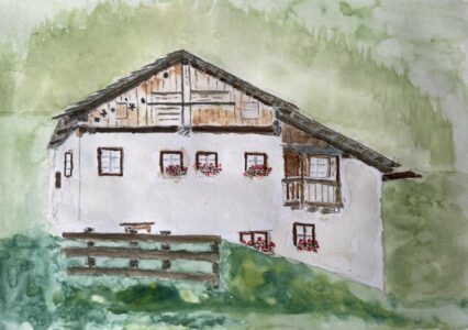 Sketch: Window boxes, Corvara - Nic