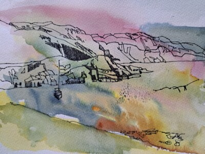 Sketch: Yacht at Handa
